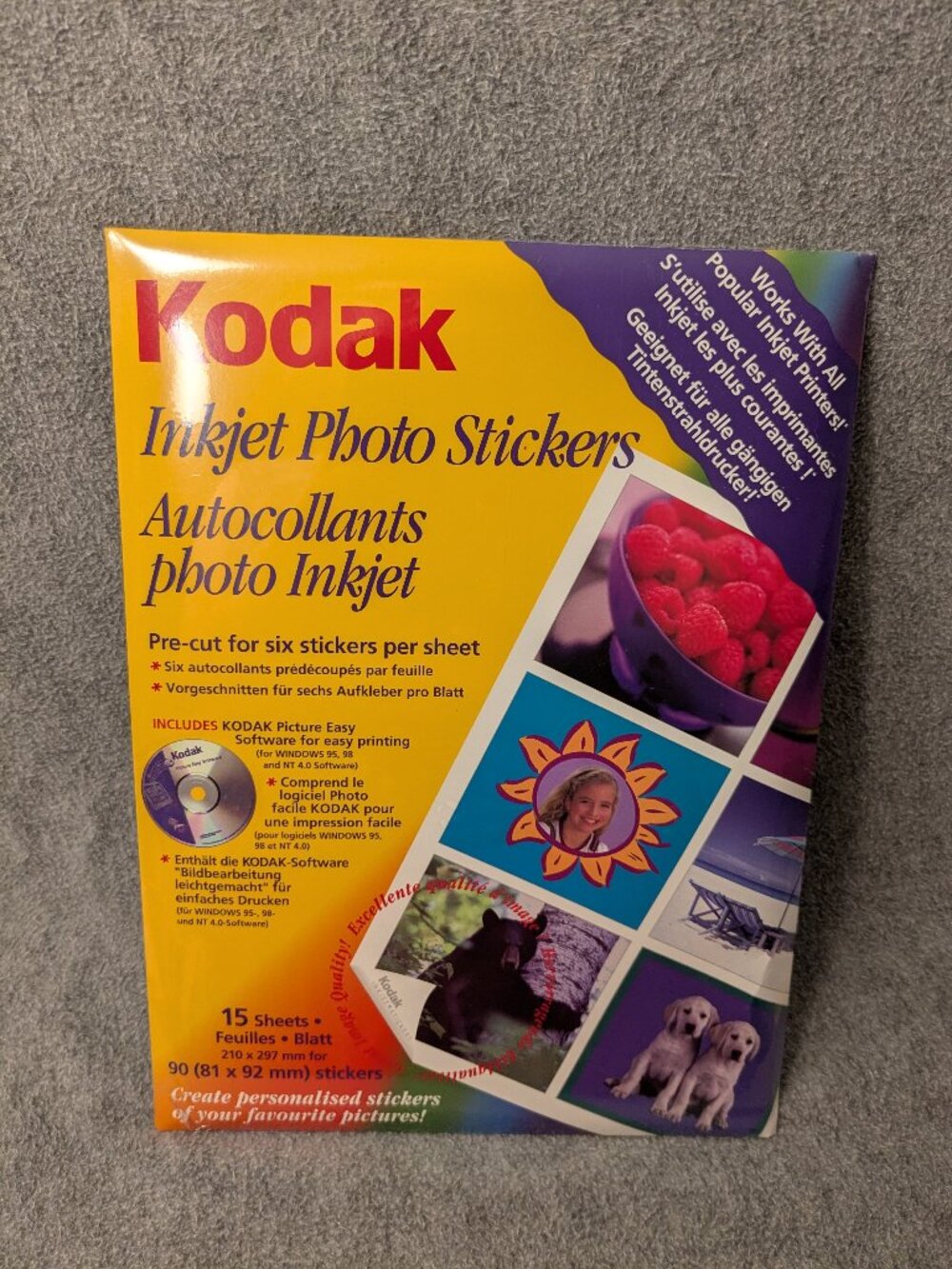 New!  Kodak Inkjet Photo Stickers Kit